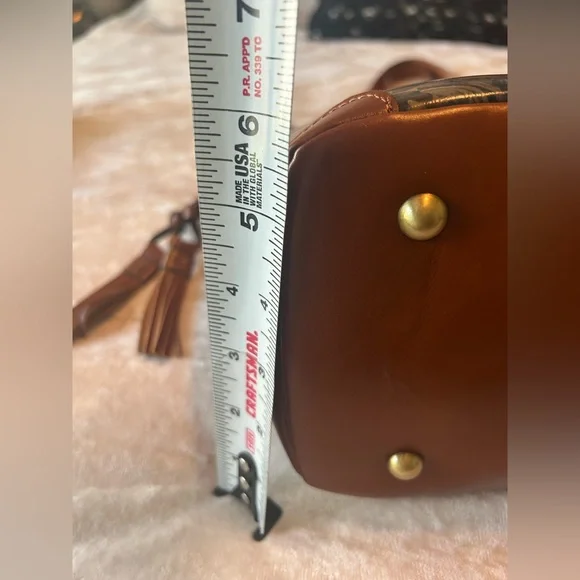 NWT Patricia Nash Enlightened Garden Kemble Tote Brown Leather Floral w Dust Bag - Picture 9 of 11